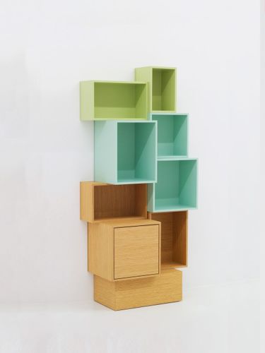 Modul-Bücherregal - Cubit - modern / lackiertes Holz / lackiertes MDF