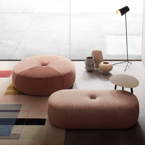 Modernes Sitzkissen - ALEY - LEMA Home - Stoff / Leder / rund