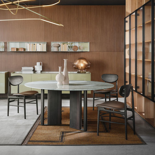 Moderner Tisch - IN-BETWEEN  - LEMA Home - Eiche / Feinsteinzeug / Marmor