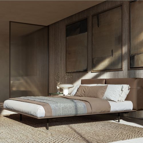 Schwebebett - MYNIGHT - LEMA Home - Doppelbett / modern / mit Licht