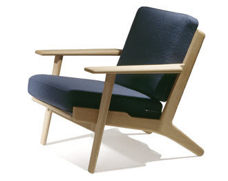 Moderner Sessel - 290 EASAY CHAIR - Getama Danmark - Leder / von Hans J. Wegner