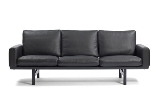 Modernes Sofa - ge 236 - Getama Danmark - Leder / schwarz / von Hans J. Wegner