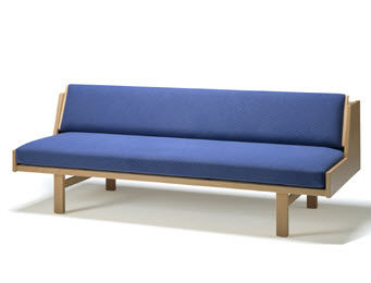 Bettsofa - GE 258 - Getama Danmark - modern / blau / Buche