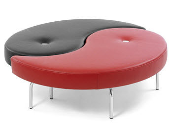 Bank / originelles Design - 2R YIN YANG - Getama Danmark - Leder / modular