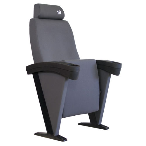 Stoffkinosessel - EZ12  - Ezcaray International Seating - schwarz / mit Kopfstütze