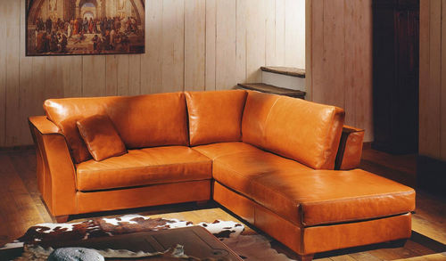 Ecksofa - AUSTIN - Poles Salotti - klassisch / Leder / braun