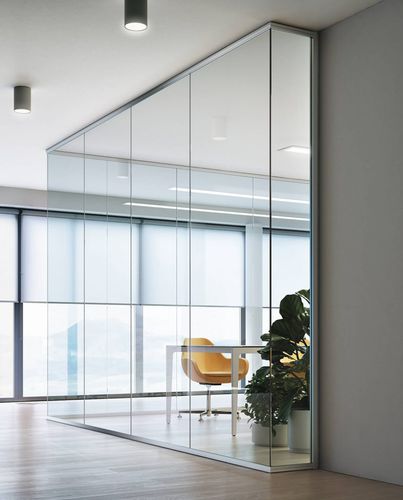 Festinstallierte Trennwand - K35 - Frezza - Schiebe / mit Glasfront / Polycarbonat