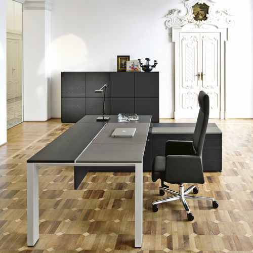 Moderner Chefsessel - MAX - Frezza - Leder / Holz / Stahl