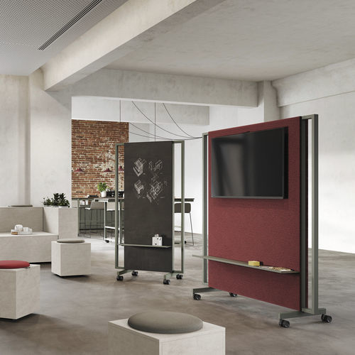 Mobile Trennwand - BE.1 - Frezza - Holz / Metall / Stoff