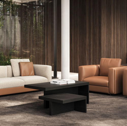 Moderner Couchtisch - MUX70 - Frezza - Holz / Gestell aus Holz / rechteckig