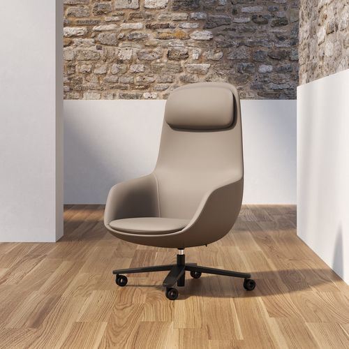 Moderner Chefsessel - RADAR - Frezza - Leder / Stoff / Aluminium