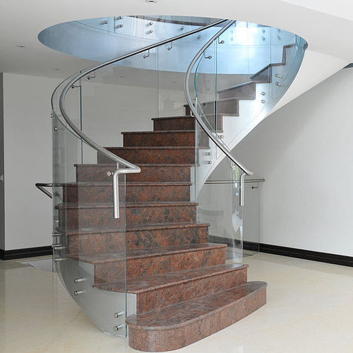 Spindeltreppe - NORTHWOOD - elite metalcraft - Steinstufen / mit Edelstahlstruktur / modern