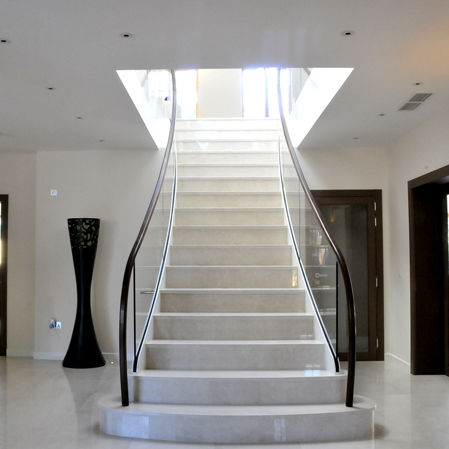 Gerade Treppe - LINKSWAY - elite metalcraft - Steinstufen / mit Holzstruktur / mit Stahlstruktur