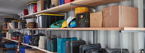 Holz-Aufbewahrungsbox - Williams Scotsman - Metall / modular