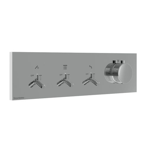 Einhebelmischer für Dusche - RWIT 2B94 CC 01 - Rubinetterie Treemme - wandmontiert / thermostatisch / aus verchromtem Metall