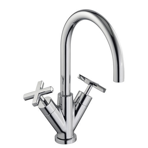 Zweigriffmischer für Waschtisch - IT 1015 CC XV ZZ - Rubinetterie Treemme - Aufsatz / aus verchromtem Metall / für Badezimmer