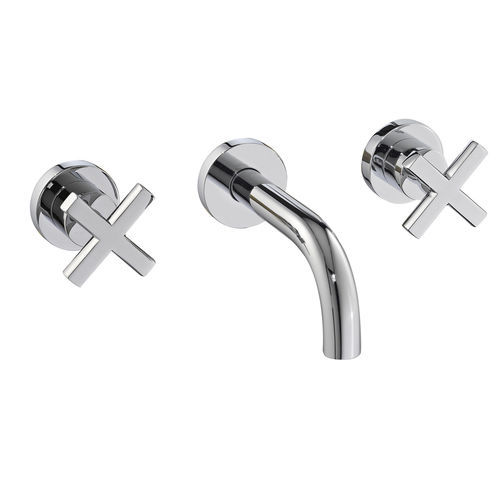 Zweigriffmischer für Waschtisch - RWIT 1052 CC 05 - Rubinetterie Treemme - wandmontiert / aus verchromtem Metall / für Badezimmer
