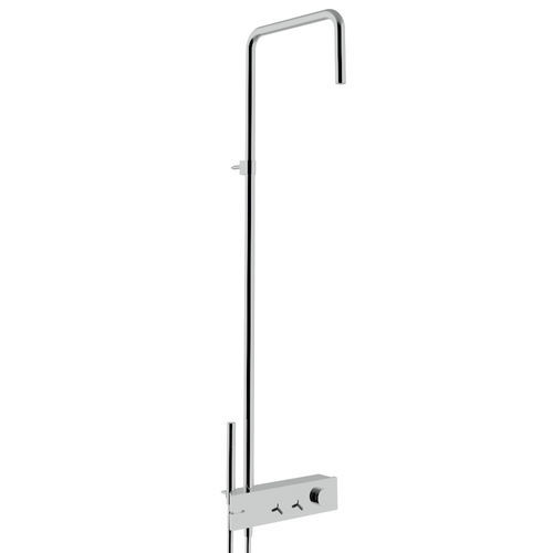 Wandmontierte Duschsäule - IT 2B60 CC WA ZZ - Rubinetterie Treemme - modern / mit Handbrause / mit Schiene