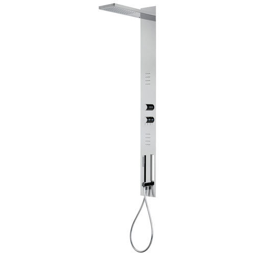Wandmontiertes Duschsystem - RWIT 6585 CC 02 - Rubinetterie Treemme - modern / mit Handbrause / mit festem Brausekopf