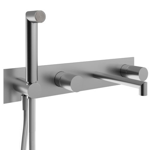 Zweigriffmischer für Duschen - RWIT 3BD7 IS 01 - Rubinetterie Treemme - für Badewanne / wandmontiert / Stahl