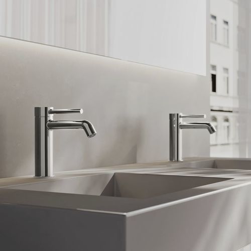 Einhebelmischer für Waschbecken - IT8C11CCFPZZ - Rubinetterie Treemme - im Bereich / aus verchromtem Metall / gebürsteter Edelstahl