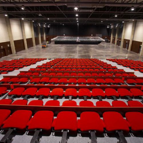 Moderner Auditoriumsessel - CULTURAL - MASTER INDUSTRIE - Leder / Stoff / Holz