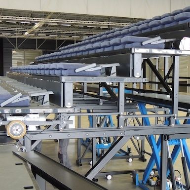 Moderner Auditoriumsessel - RETRACLIFT - MASTER INDUSTRIE - Stoff / Polster / klappbar