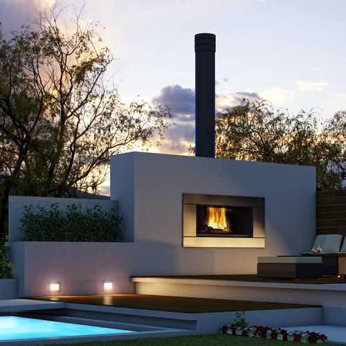 Gaskamin - EW5000 - Escea - Holz / modern / bodenstehend