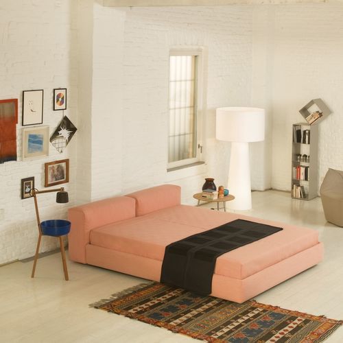 Doppelbett - SUPEROBLONG  - Cappellini - modern / Polster / Kopfteil