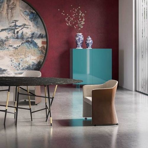 Moderner Stuhl - SAN SIRO PLUS - Cappellini - für den Innenraum / Leder / Stoff