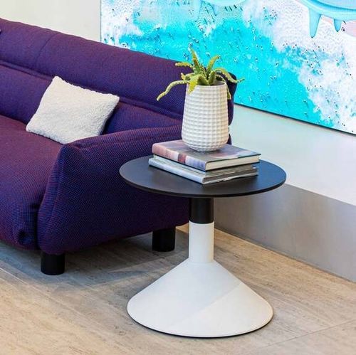 Beistelltisch / originelles Design - LUD'O TECH - Cappellini - Holzfurnier / Hochdrucklaminat / Gestell aus Metall