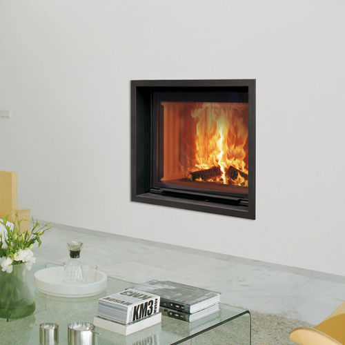 Holzkamin - STILKAMIN S-600 - HERGÓM - Einbau / für Wandmontage / Einseitig
