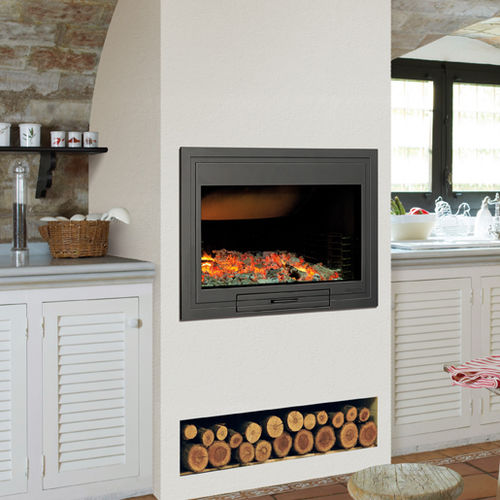 Holzkamin - H-04/80 ASADOR - HERGÓM - wandmontiert / für Wandmontage / Einseitig