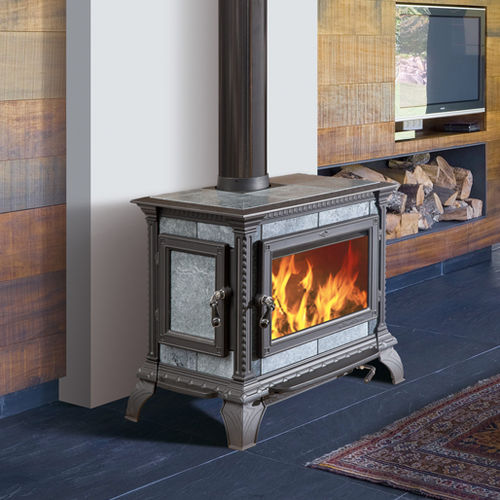 Holz-Kaminofen - HERITAGE - HERGÓM - 10 kW...20 kW / freistehend / traditionell