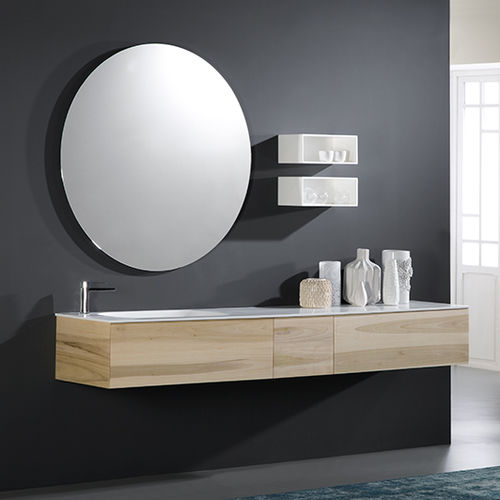 Wandhängender Waschtisch-Unterschrank - TULIP - Naxani - Holz / modern / ohne Tür