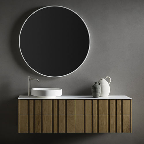 Wandhängender Waschtisch-Unterschrank - IGI - Naxani - Massivholz / modern / mit Schubladen