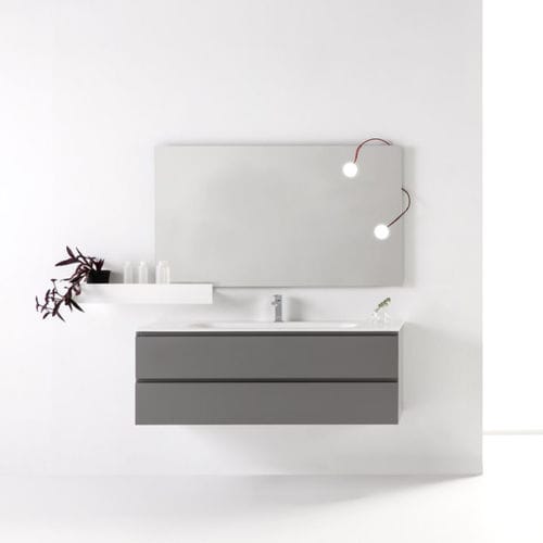 Wandhängender Waschtisch-Unterschrank - ARAN - Naxani - lackiertes Holz / modern / mit Schubladen