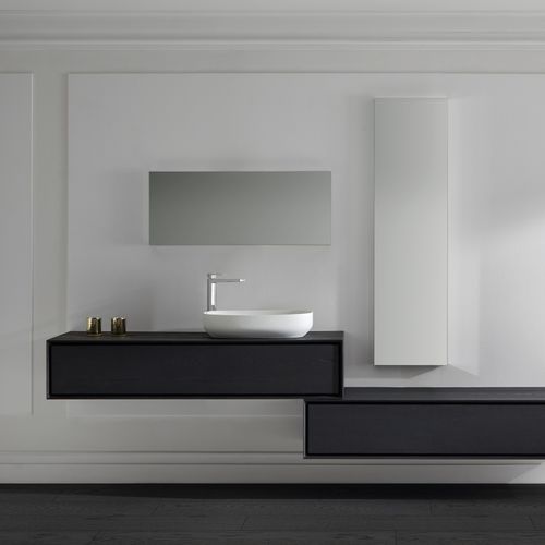 Hängender Waschtisch-Unterschrank - PRENN BURNED - Naxani - Holz