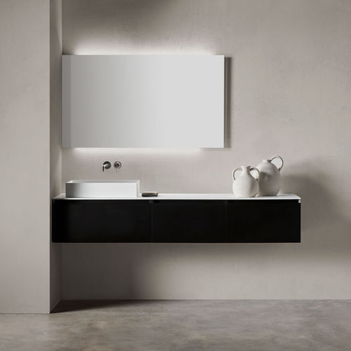 Wandhängender Waschtisch-Unterschrank - CHIC  - Naxani - Holz / modern / ohne Tür