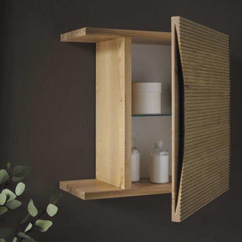 Moderner Badezimmer-Schrank - LINJER - Naxani - für Privatgebrauch / Massivholz / wandmontiert