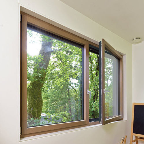 Eiche-Fenster - M3D - Millet - Aluminium / Flügel / mit Doppelverglasung