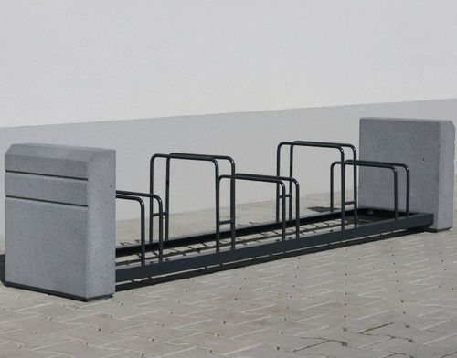 Bodenstehender Fahrradständer - BRNO - Komserwis Sp. z o.o. - für öffentliche Bereiche / aus lackiertem Stahl / Beton