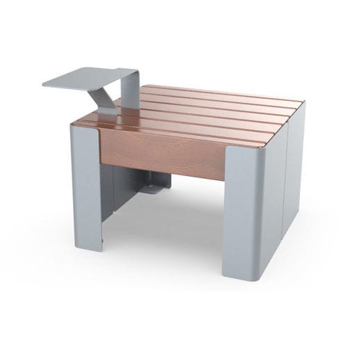 Moderner Hocker - LIDO  - Komserwis Sp. z o.o. - Holz / Gestell aus Stahl / mit Ablage
