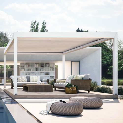 Selbsttragende Pergola - KEDRY PLUS - KE Outdoor Design - Aluminium / mit orientierbaren Lamellen / bioklimatisch