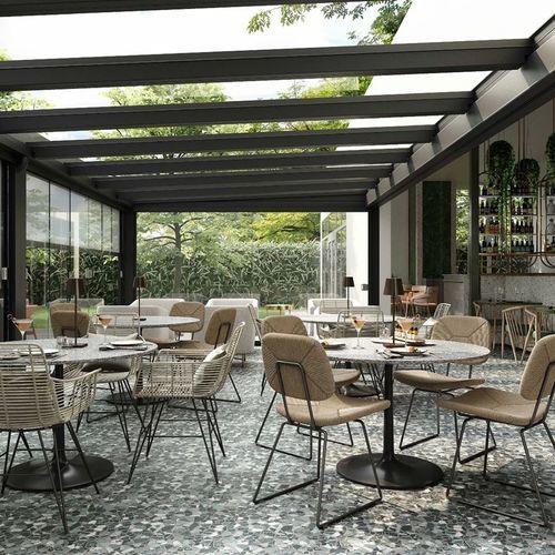 Eingebaute Jalousie - SUNLIGHT 80 W - KE Outdoor Design - für Glasdach / Aluminium / Stoff