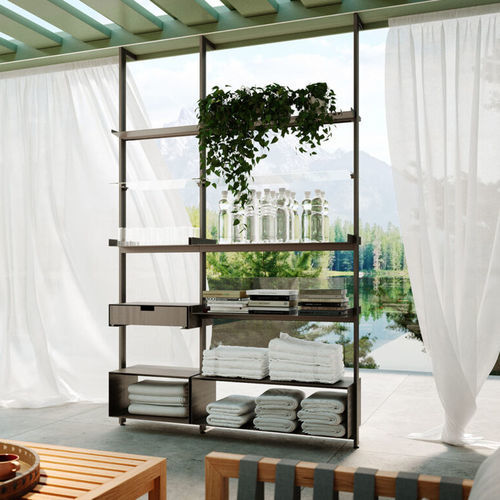 Wandmontiertes Regalsystem - Mod-Lines - Pratic S.p.A - Decke/Boden / modern / Aluminium