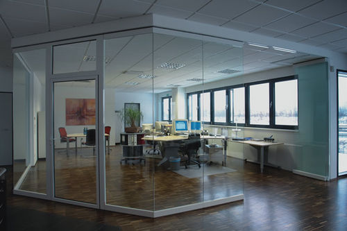 Schiebetrennwand - SF40 HSW - I D Systems - mit Glasfront / für Privatgebrauch / ohne Vertikalpfosten