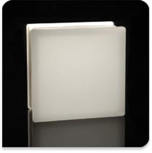 Quadratischer Glasbaustein - PREMIERE : OPAL PLAIN - Pittsburgh Corning - glatt / dämmend
