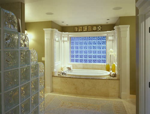 Gebogener Glasbaustein - ENDCURVE® FINISHING UNIT : DECORA® & ICESCAPES® - Pittsburgh Corning - Struktur