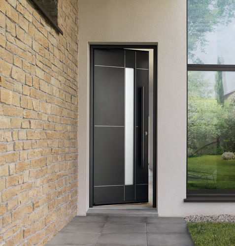 Eingangstür - POD - K-Line - Aluminium / einflügelig / modern